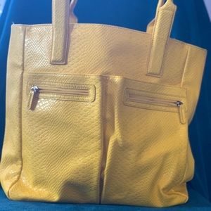 Yellow Neiman Marcus tote